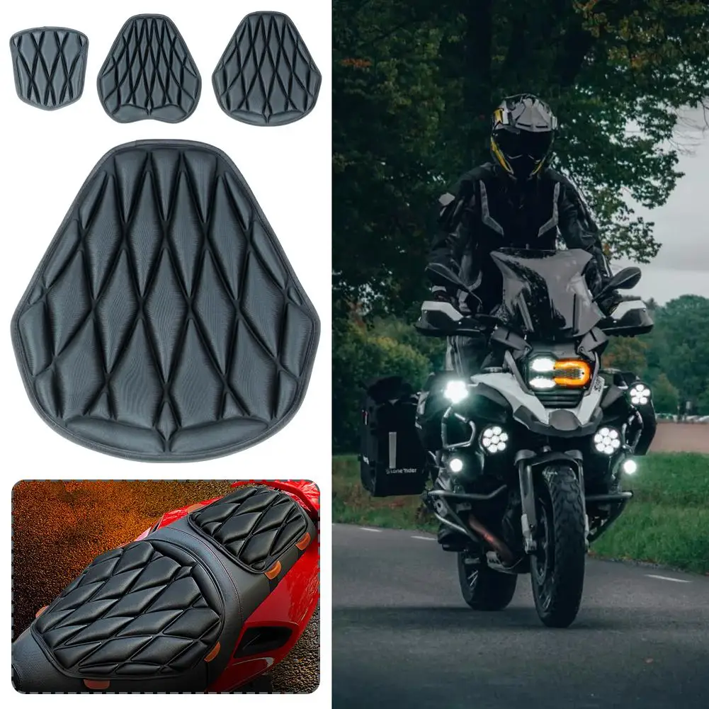 Universal Anti Slip 3D Comfort Seat Cushion Motorcycle Comfort Breathable Front Rear Seat Cushion Motorbike Seat Cover