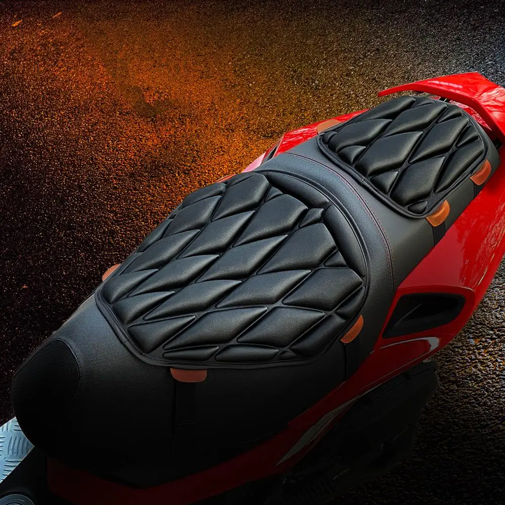 Universal Anti Slip 3D Comfort Seat Cushion Motorcycle Comfort Breathable Front Rear Seat Cushion Motorbike Seat Cover thumbnail 3
