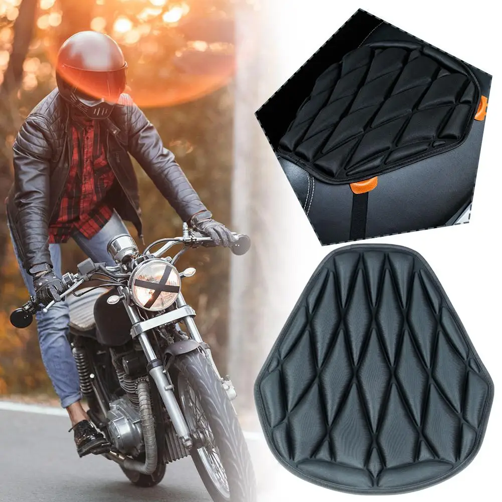 Universal Anti Slip 3D Comfort Seat Cushion Motorcycle Comfort Breathable Front Rear Seat Cushion Motorbike Seat Cover thumbnail 2