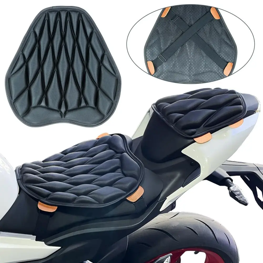 Universal Anti Slip 3D Comfort Seat Cushion Motorcycle Comfort Breathable Front Rear Seat Cushion Motorbike Seat Cover thumbnail 5