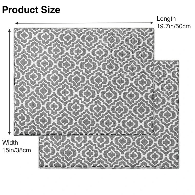 1 Pack Dish Drying Mats for Kitchen Counter Absorbent Reversible Drying Mats Kitchen Countertop Protector Dishes Drainer Pad thumbnail 2