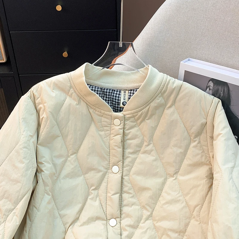 Lightweight Cotton Jaet for Women with Quilted Button ket Details Cotton Coat Female Outerwears Women's Jacket Plus Size thumbnail 4