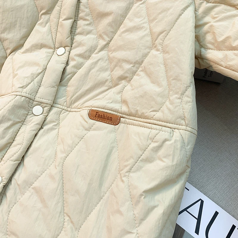 Lightweight Cotton Jaet for Women with Quilted Button ket Details Cotton Coat Female Outerwears Women's Jacket Plus Size thumbnail 6