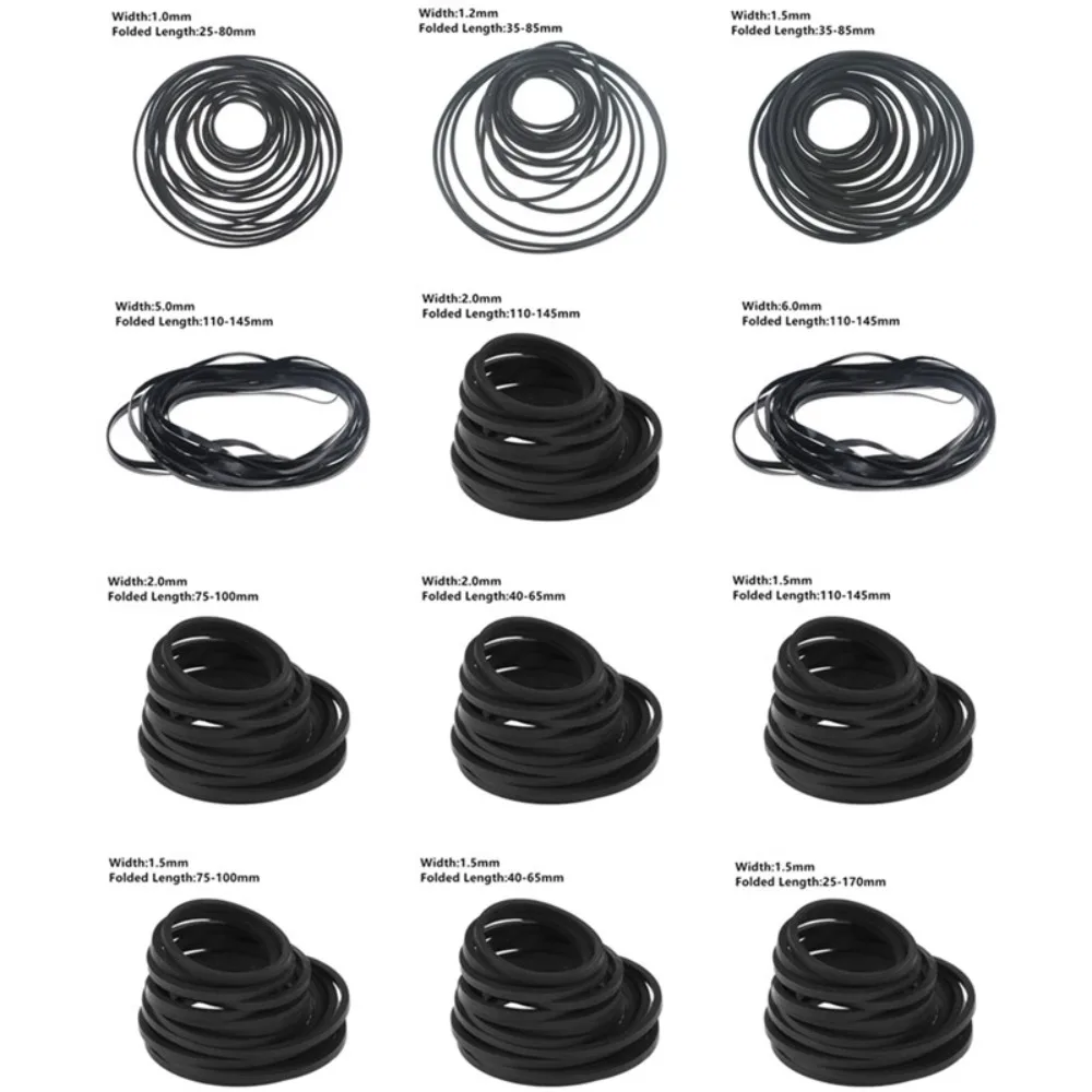 1.2/1.5/2mm Walkman Rubber Tape Cassette Drive Recorders Rubber Belt Traction Belt Mix Cassette Tape Machine Belt thumbnail 4