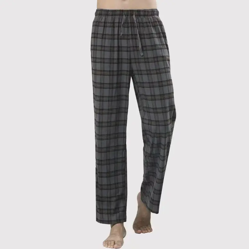 Men's Stylish Summer Pajama Pants, Thin Home Pants, Loose Breathable Air-Conditioned Pants with Elastic Waist thumbnail 2