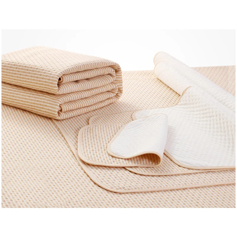 2pcs Set Cotton Baby Diaper Mat Waterproof Changing Pad for Newborn Washable Diaper Pad Baby Accessories Bedding thumbnail 5