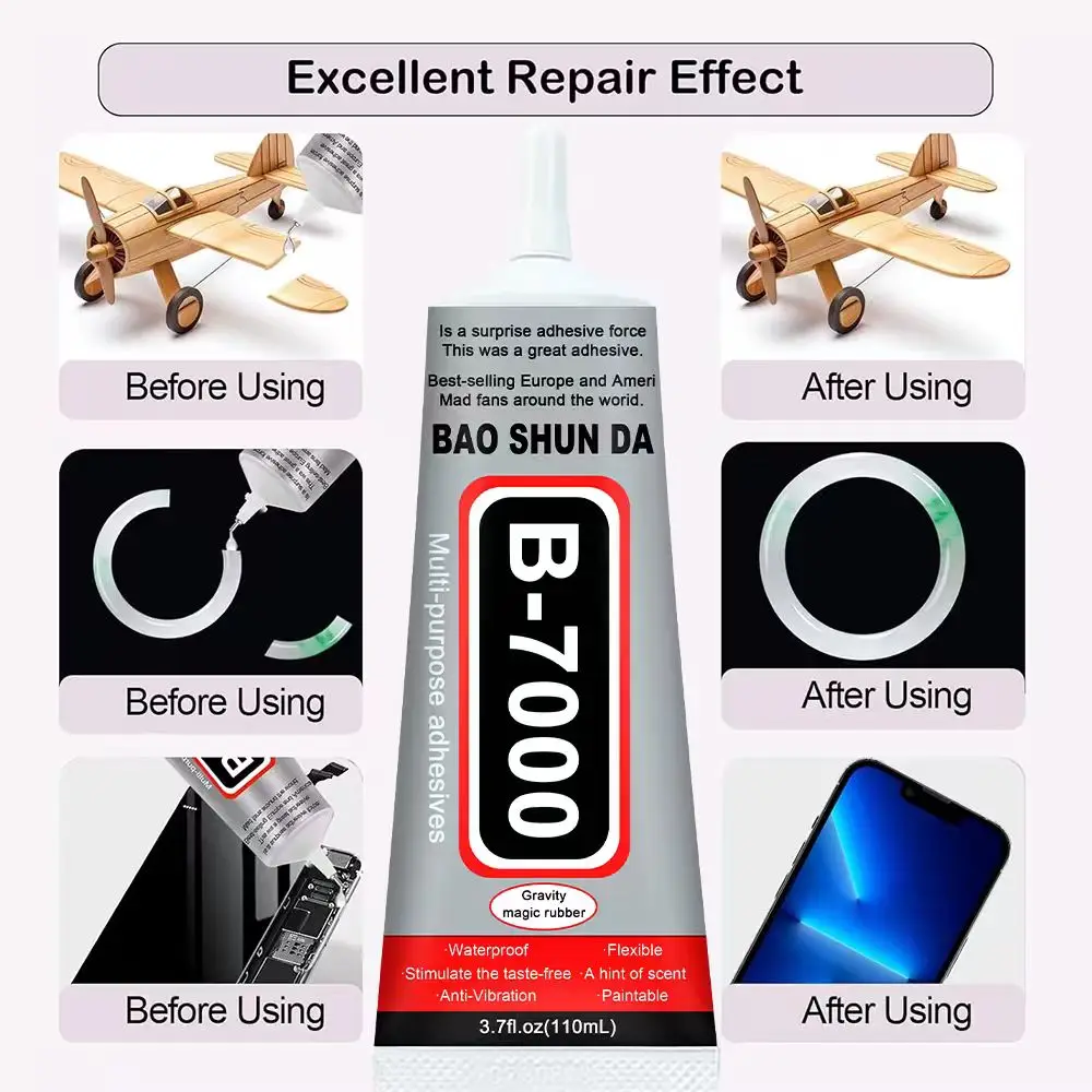 B7000 Mobile Phone Screen High-Strength Waterproof Adhesive, Universal Phone Glass Bonding Agent, 15/25/50/110ml Fast B7000 Glue thumbnail 2
