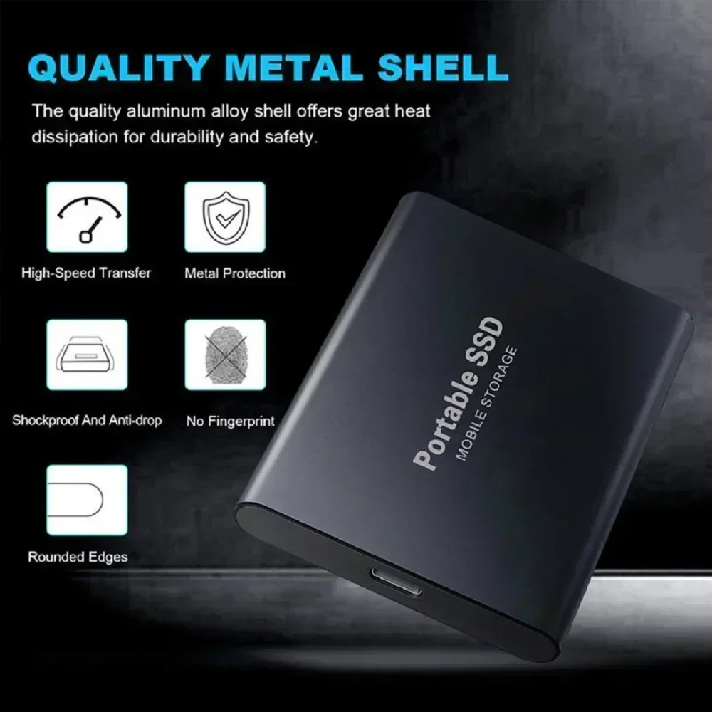New External Hard Drive 2TB Portable SSD 4TB High-Speed Hard Disk 128TB Mass Mobile Solid State Drive USB3.1 for Laptops/PC/MAC thumbnail 6