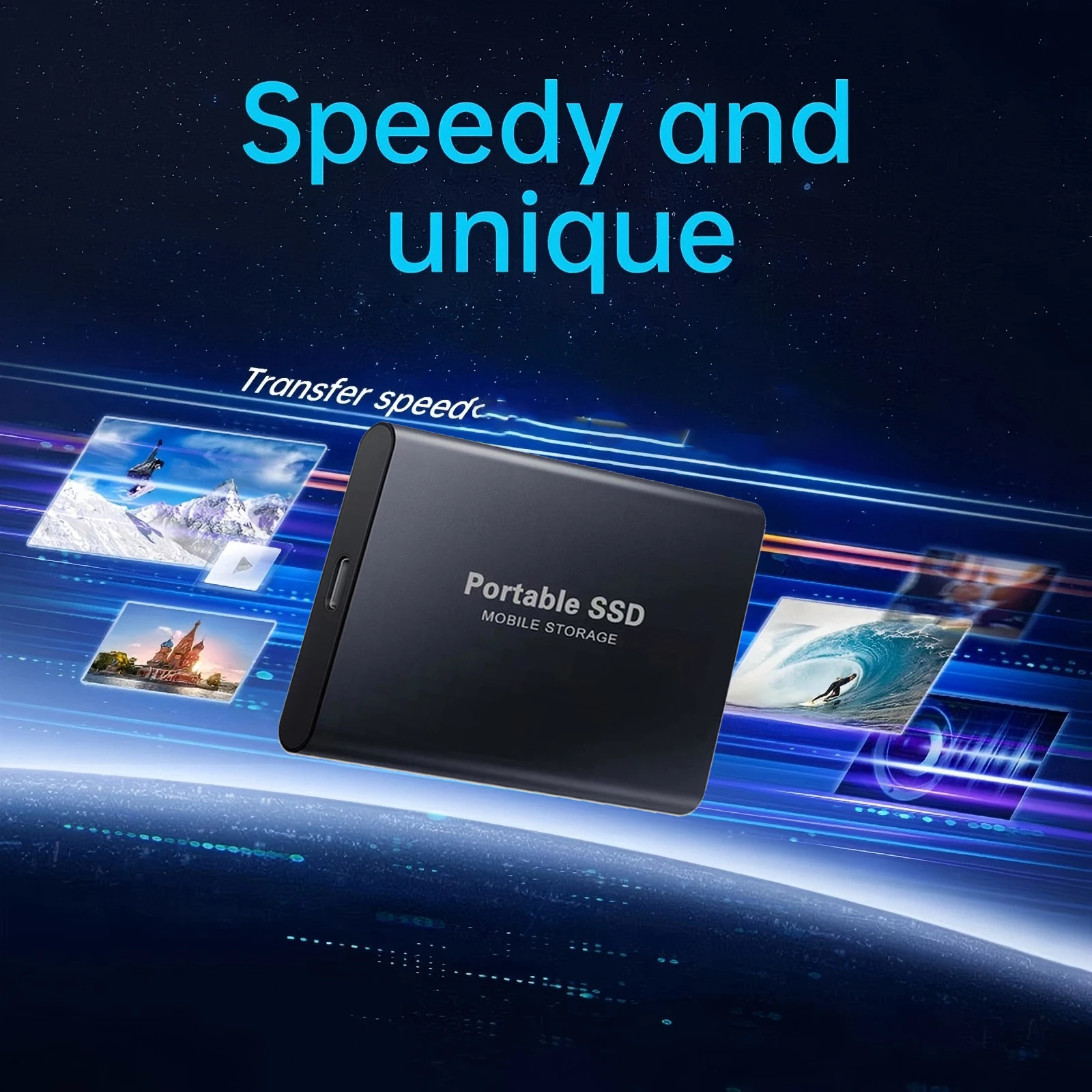 New External Hard Drive 2TB Portable SSD 4TB High-Speed Hard Disk 128TB Mass Mobile Solid State Drive USB3.1 for Laptops/PC/MAC thumbnail 2
