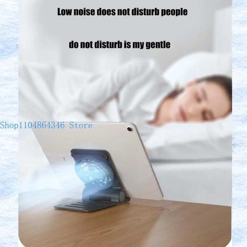 Multiangle Adjustable Phone Stand With Cooling Fan, USB Operated Tablet Coolers For Mobile Devices Quick Cooling Support thumbnail 3