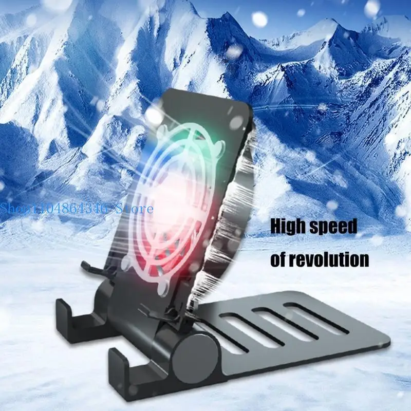 Multiangle Adjustable Phone Stand With Cooling Fan, USB Operated Tablet Coolers For Mobile Devices Quick Cooling Support thumbnail 4