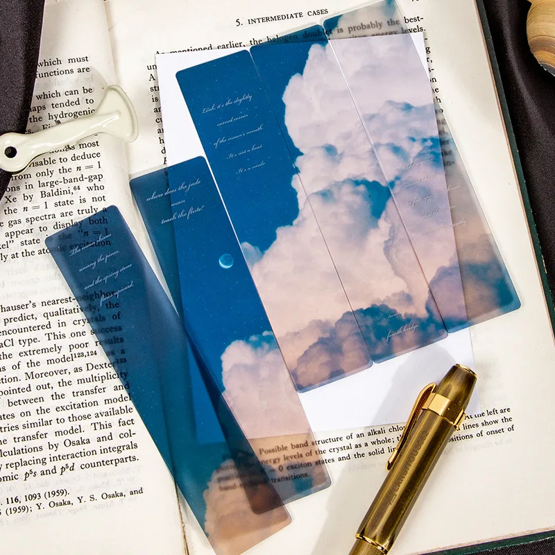 5 Sheets Per Set Space Themed Bookmark Science Fiction Starry Sky Design Reading Page Markings Student Office Stationery thumbnail 4