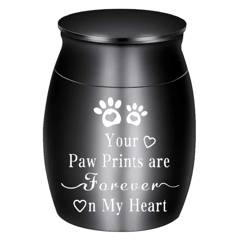 Mini Pet Memorials Urn Multi-colored Stainless Steel Dog Urns Dog Cat Cremation Ashes Urn Sealed Pet Souvenir Jar for Cats Dogs thumbnail 5