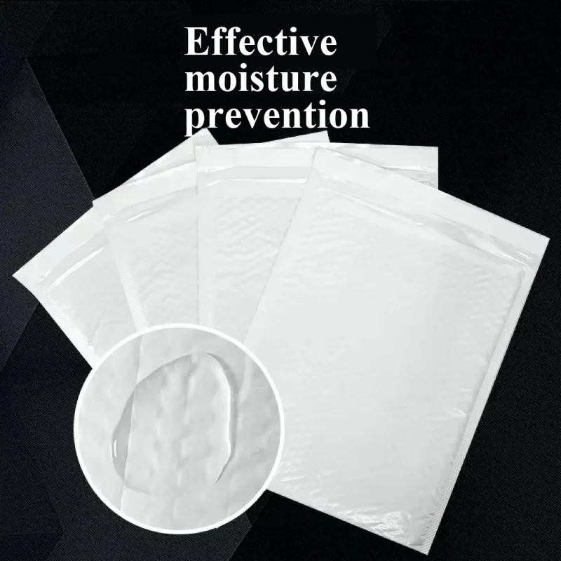 100Pcs White Bubble Envelopes With Bubble Buffering And AntiCollision SelfAdhesive Sealing Strips For Express Packaging thumbnail 3