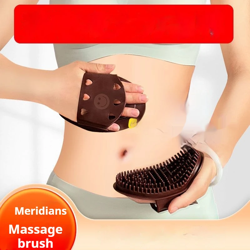 2Pcs Scorpion Comb Manual Massage Meridian Brush Silicone Five Elements Meridian Brush Glove Design Eco-Friendly Material Smooth Brushing Points Home Leisure Massage Soft and Comfortable Can Be Used All over the Body thumbnail 3