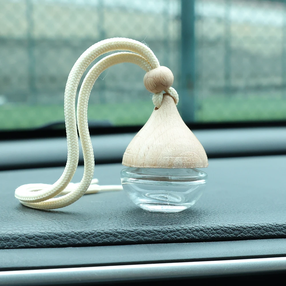 Round Car Perfume Bottle Ornament Aromatherapy Essential Oil Bottle Hanging Auto Air Freshener Car Decoration Interior for Home thumbnail 3