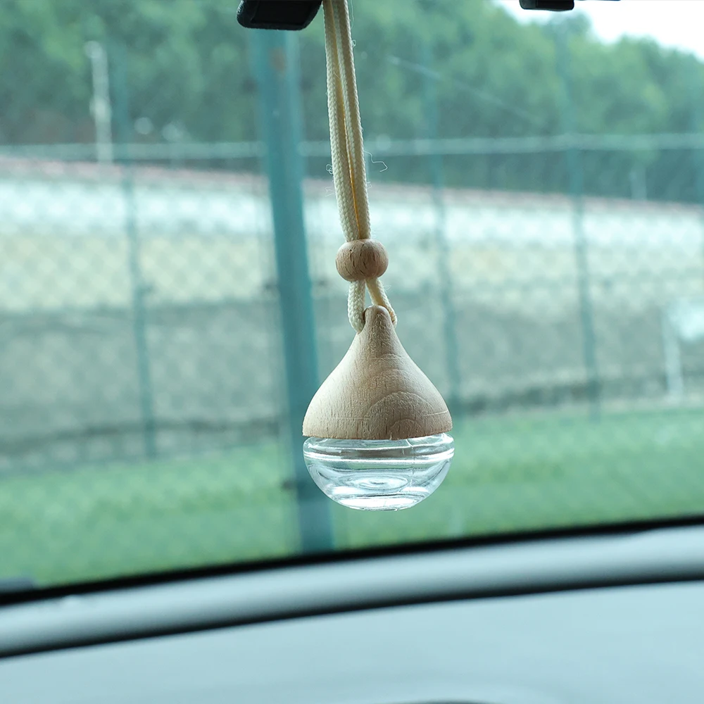 Round Car Perfume Bottle Ornament Aromatherapy Essential Oil Bottle Hanging Auto Air Freshener Car Decoration Interior for Home thumbnail 6