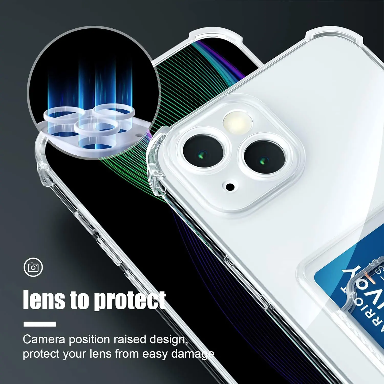 Case for iPhone 17 16 15 Pro Max Clear Cover Soft TPU Wallet Bag with Card Slot Shockproof For iphone 17 Air 14 Plus 13 12 11 thumbnail 3