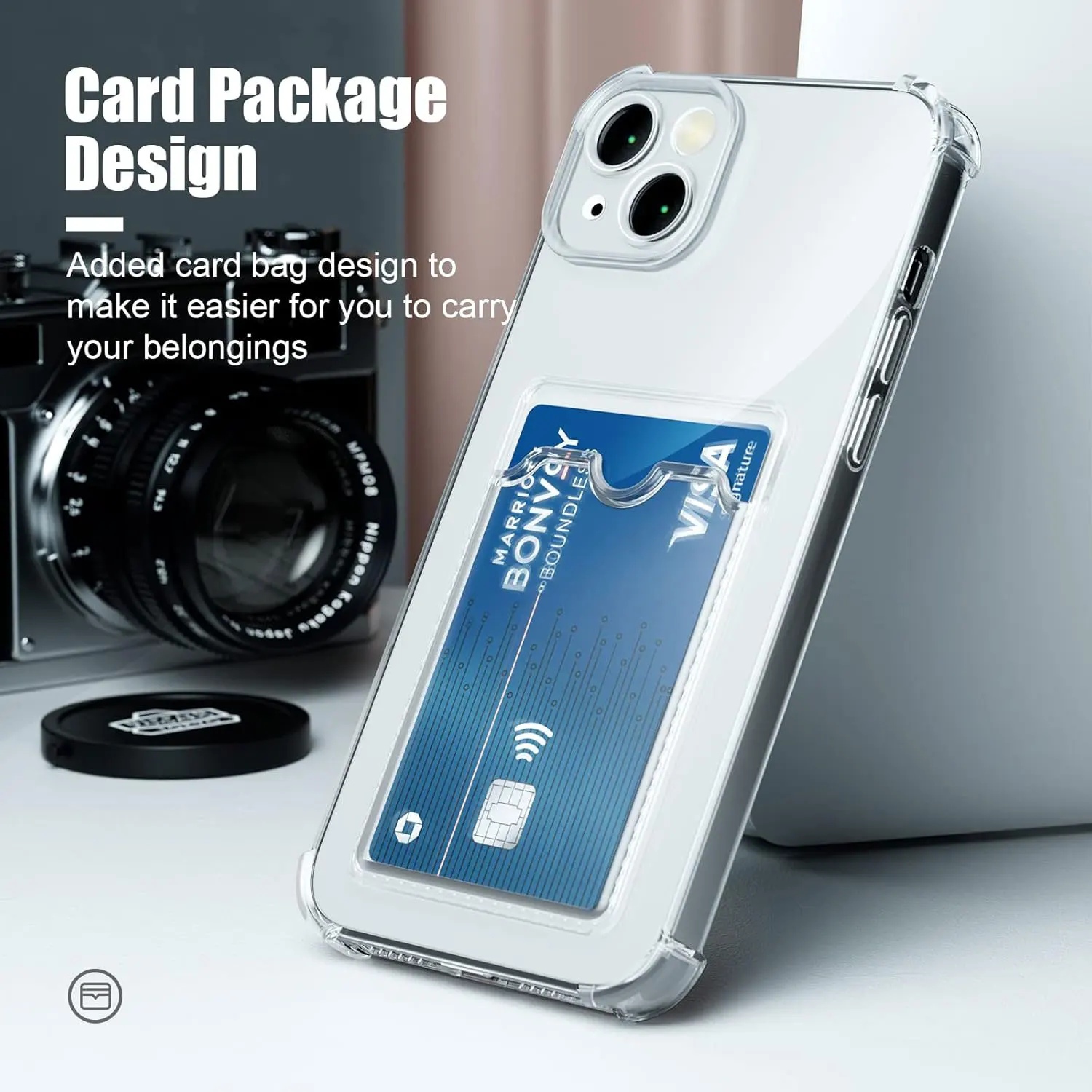 Case for iPhone 17 16 15 Pro Max Clear Cover Soft TPU Wallet Bag with Card Slot Shockproof For iphone 17 Air 14 Plus 13 12 11 thumbnail 5