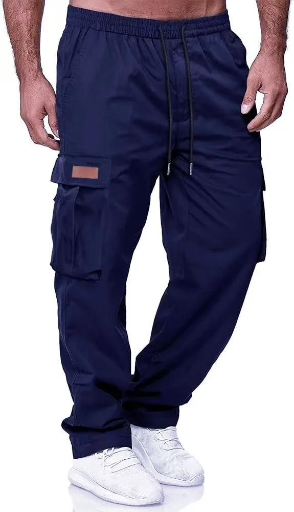 2024 Amazon Summer New Men's Work Pants European and American Independent Station Drawstring Multi Pocket Casual Pants thumbnail 2