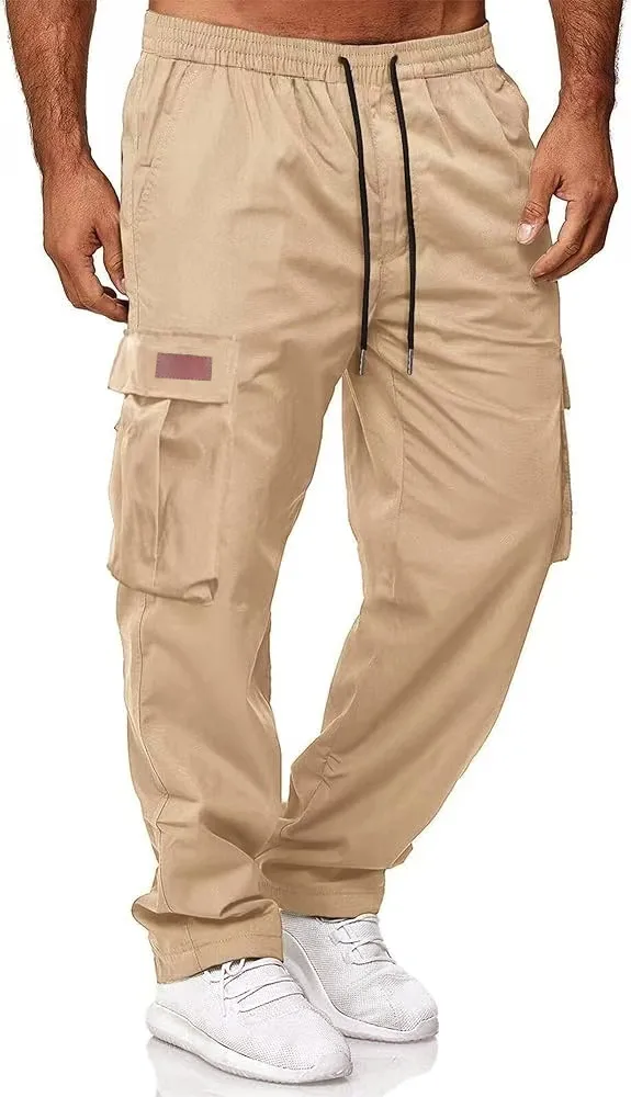 2024 Amazon Summer New Men's Work Pants European and American Independent Station Drawstring Multi Pocket Casual Pants thumbnail 6