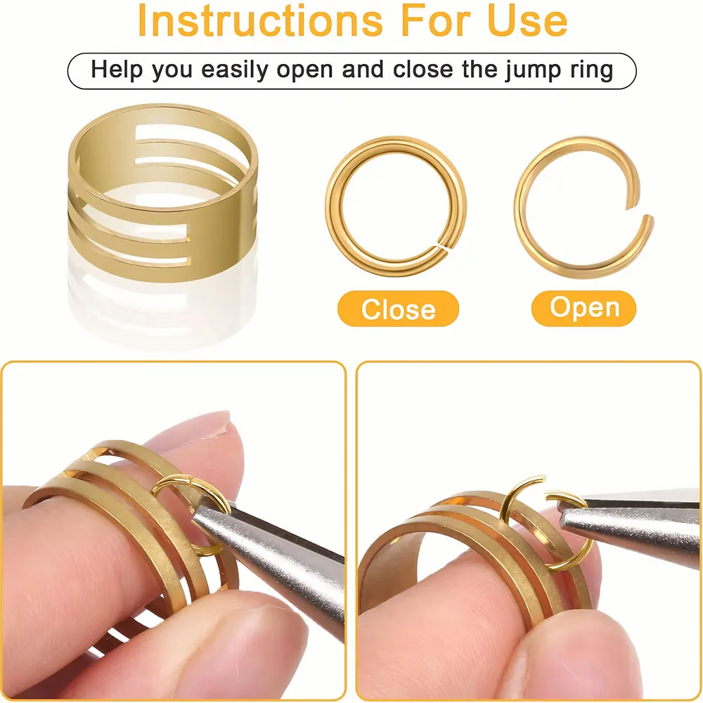 1Box Jewelry Findings Kits Zinc Alloy Jump Rings Lobster Clasps for DIY Bracelet Necklace Chain Accessories Making Supplies ﻿ thumbnail 4