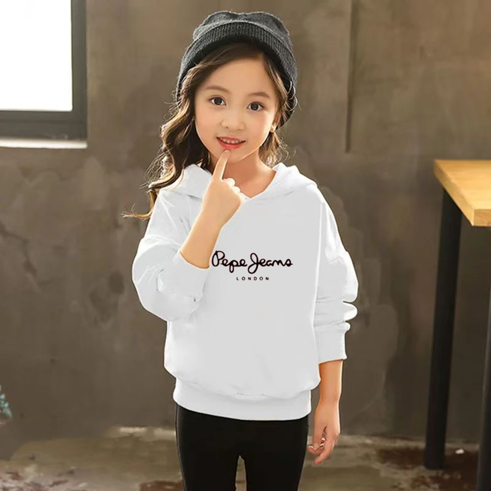 Boy Girls Children's Hoodies suit Tops+bottom Toddle black Sweatshirr white child 3-12 year Pink fashion printing Coat clothing thumbnail 3