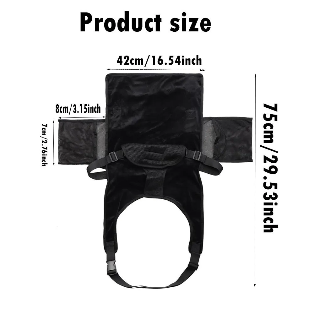 Breathable Airplane Seat Extender with Side Pocket Comfort Design Toddler Airplane Bed Portable Foldable Travel Foot Hammock thumbnail 6