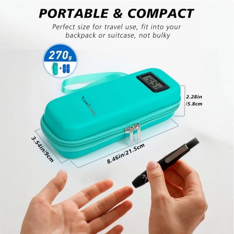 Insulin Cooler with Temperature Display - Medicine Refrigerated Bag with 2 Ice Pack for Diabetic Medication Pen Travel Daily Use thumbnail 4