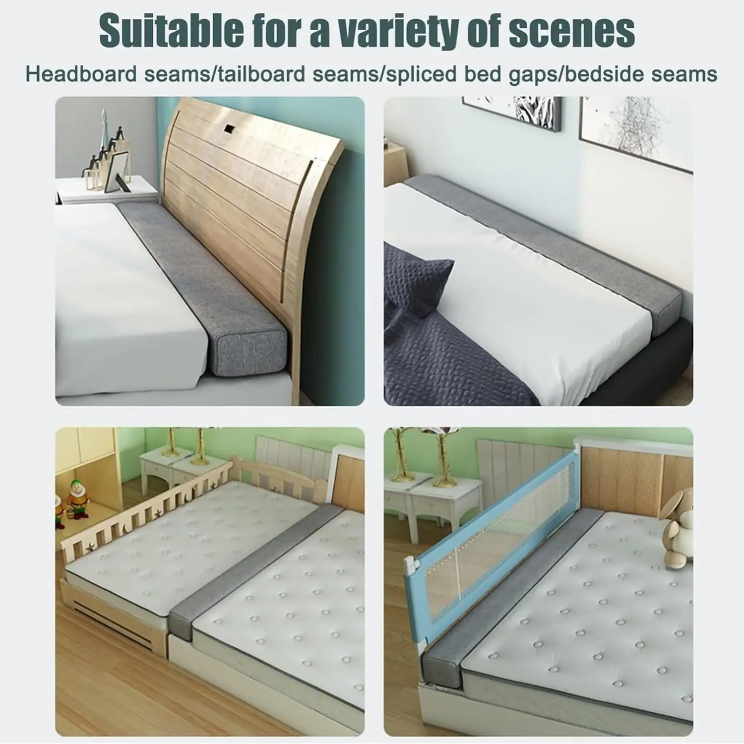Custom Mattress Bed Gap Filler Bed Extender Headboard Pillow Closed Gap between Mattress Headboard and Wall Bed Cushion Sofa Pad thumbnail 6