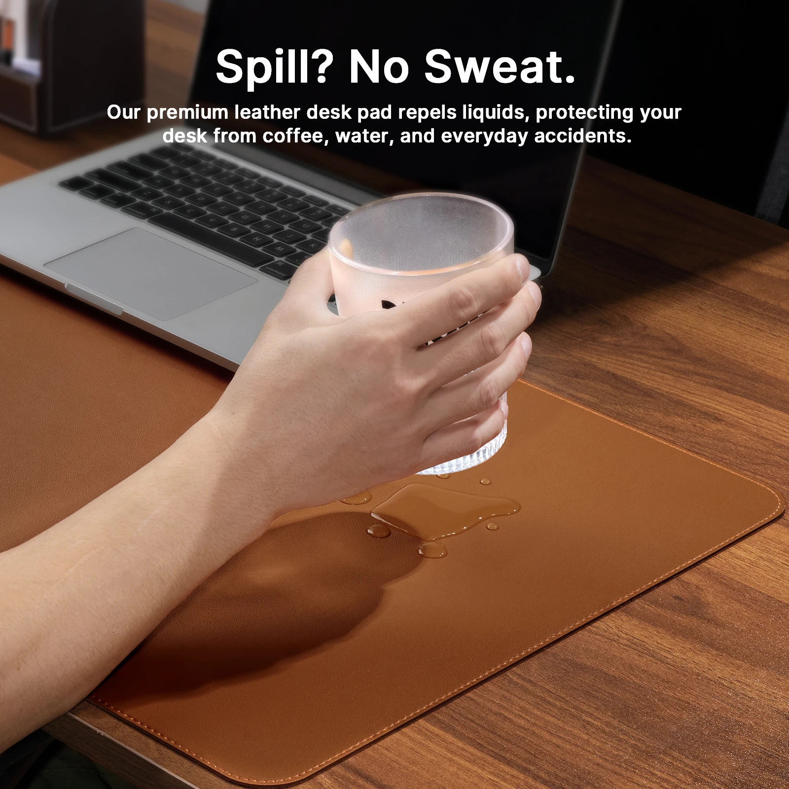 Desk Pad Protector, Mouse Pad, Office Desk Mat, Non-Slip with Stitched Edges PU Leather Desk Blotter for Office Home School thumbnail 4