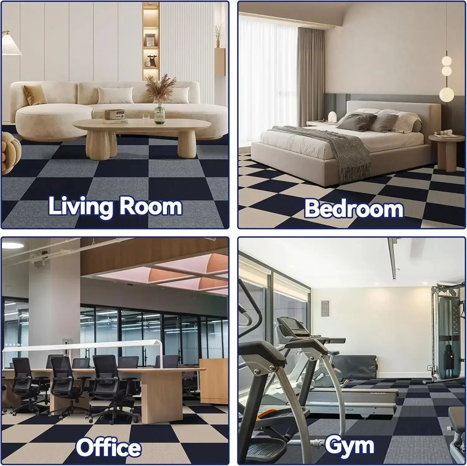 10pcs 30x30/40x40cm Self Adhesive Carpet Floor Tiles Sticker Square Rugs Peel and Stick Mat DIY Flooring for Bedroom Home Decor thumbnail 6