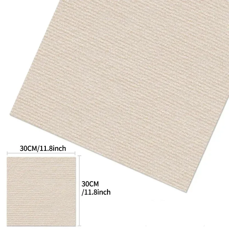 10pcs 30x30/40x40cm Self Adhesive Carpet Floor Tiles Sticker Square Rugs Peel and Stick Mat DIY Flooring for Bedroom Home Decor thumbnail 3