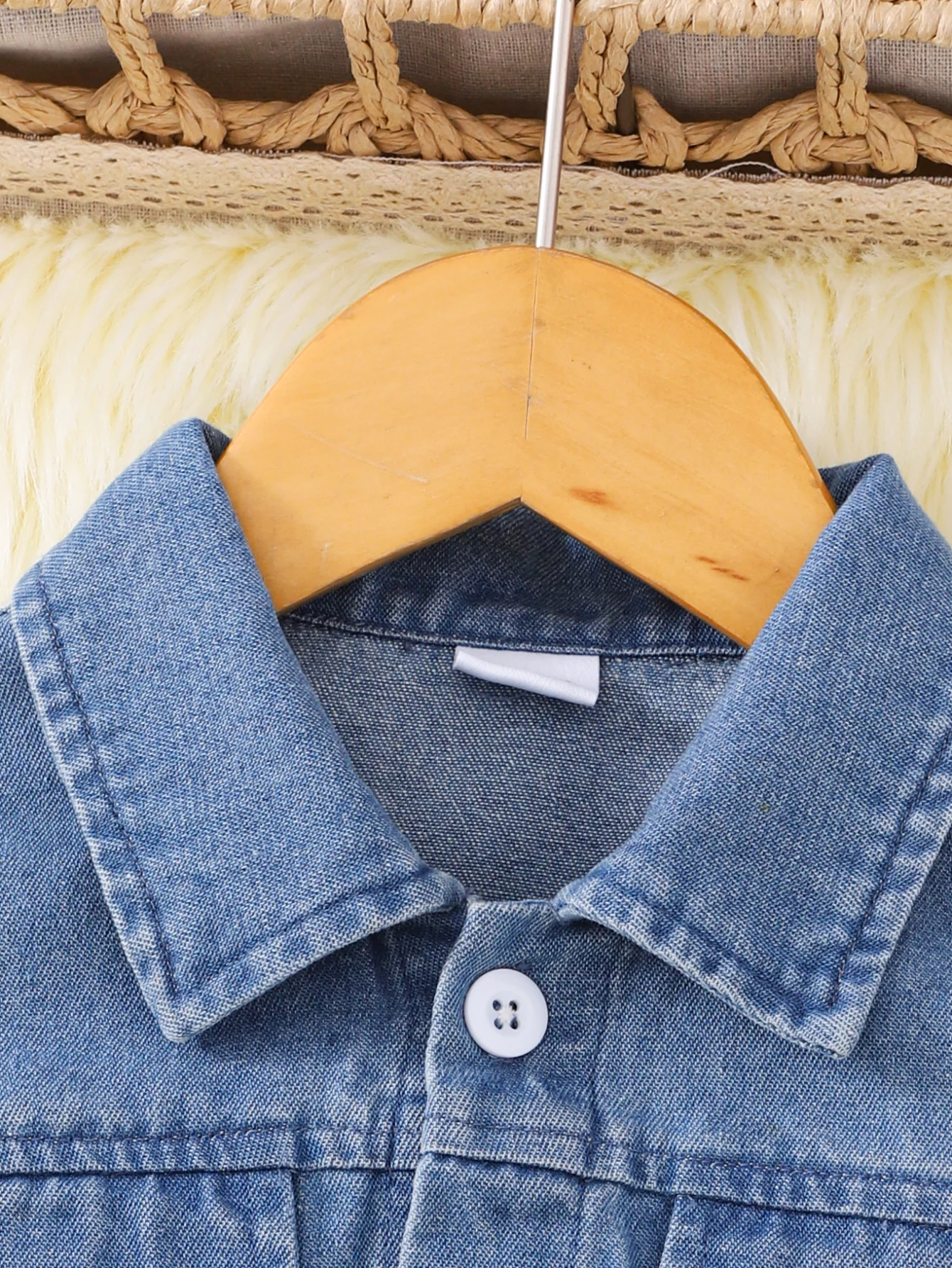 Girls Floral Halter Dress + Denim Jacket Two-Piece Set Spring Autumn Cute Baby Outfit Combination thumbnail 2
