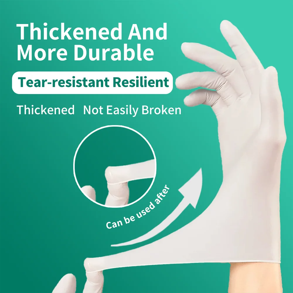 AiQUE Medical Surgical Gloves Rubber No Powder Anti-slip Matte Disposable Sterility Latex Gloves Hospital Clinic Doctor