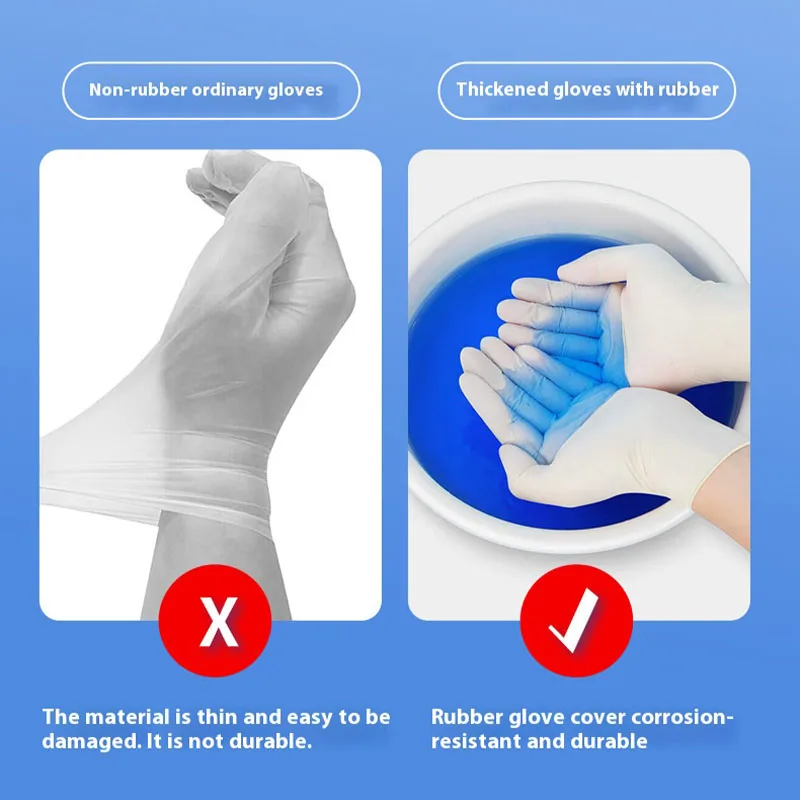 AiQUE Medical Surgical Gloves Rubber No Powder Anti-slip Matte Disposable Sterility Latex Gloves Hospital Clinic Doctor thumbnail 6