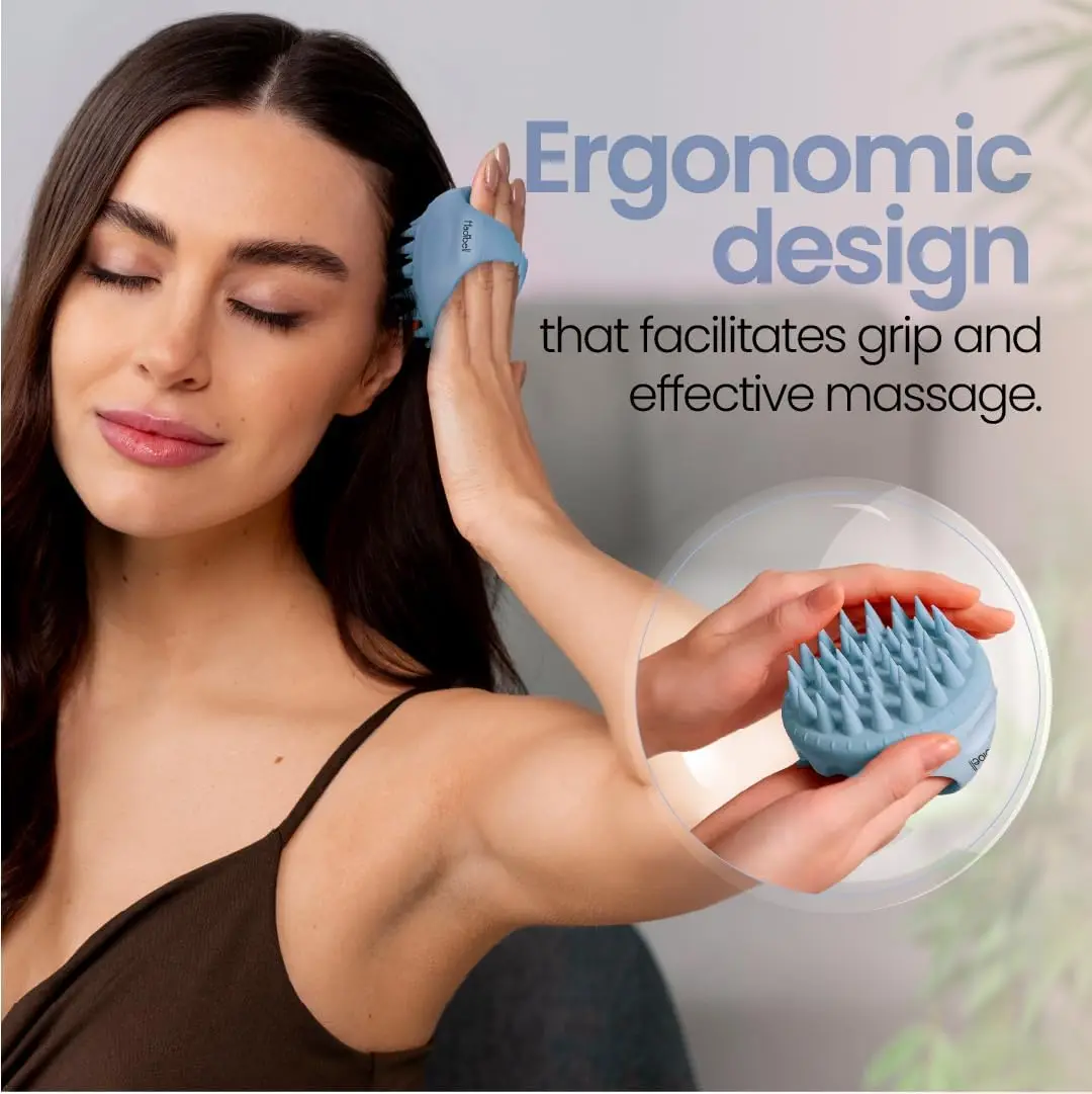 Hair Scalp Massager Shampoo Brush  Scalp Exfoliator for Dandruff Removal for Hair Growth Wet Dry Scalp Exfoliator Brush thumbnail 3