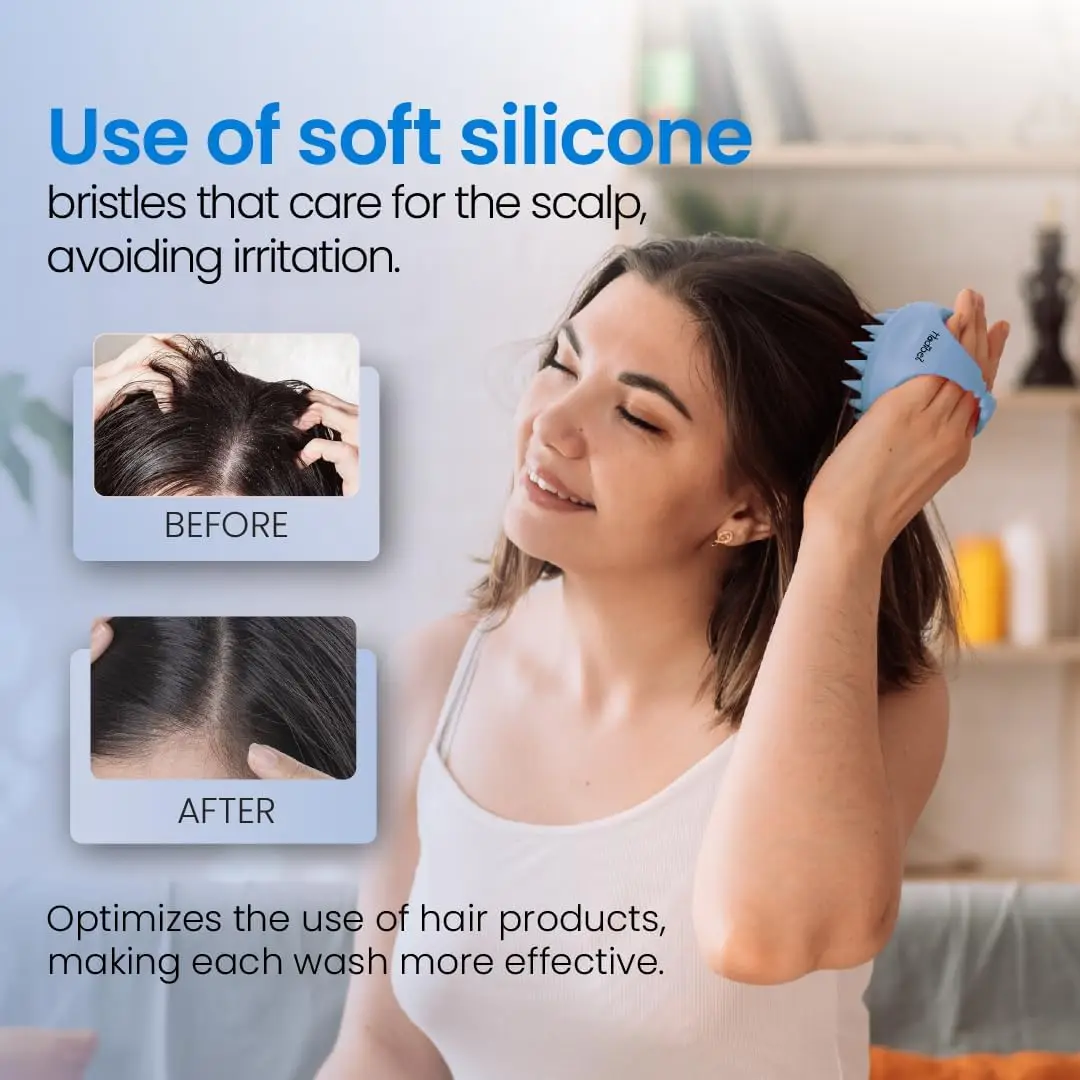 Hair Scalp Massager Shampoo Brush  Scalp Exfoliator for Dandruff Removal for Hair Growth Wet Dry Scalp Exfoliator Brush thumbnail 4