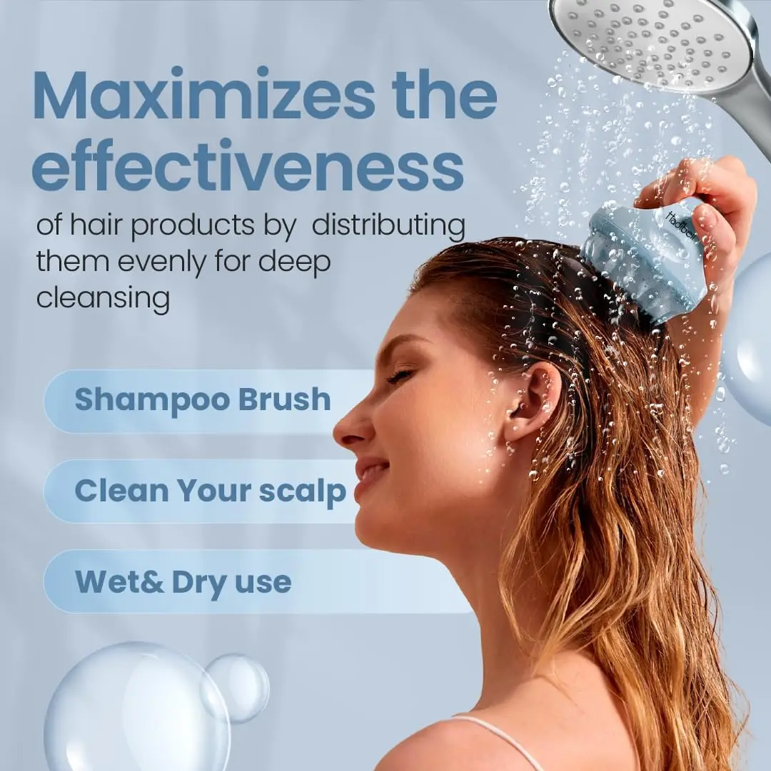 Hair Scalp Massager Shampoo Brush  Scalp Exfoliator for Dandruff Removal for Hair Growth Wet Dry Scalp Exfoliator Brush thumbnail 6