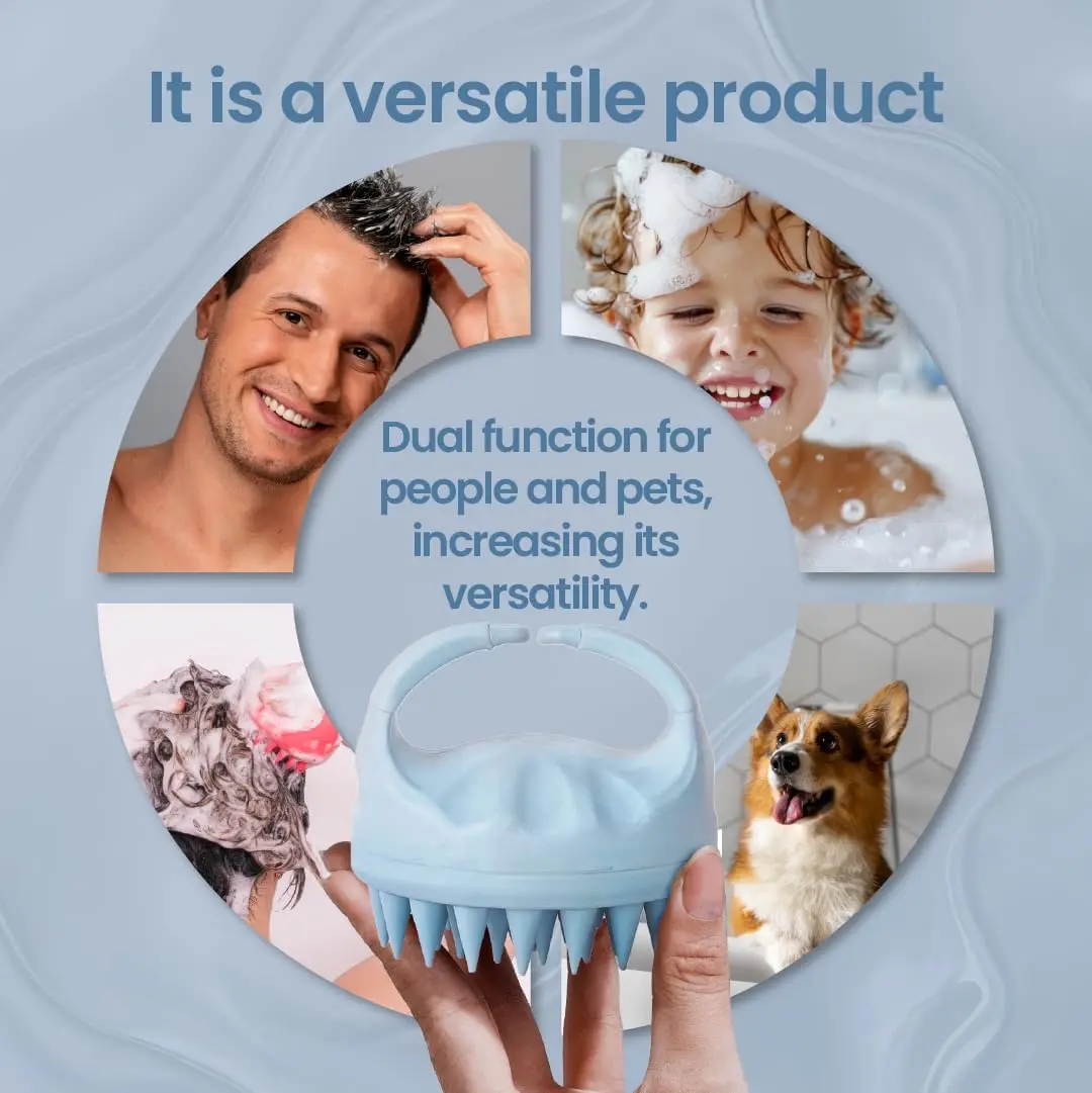 Hair Scalp Massager Shampoo Brush  Scalp Exfoliator for Dandruff Removal for Hair Growth Wet Dry Scalp Exfoliator Brush thumbnail 5