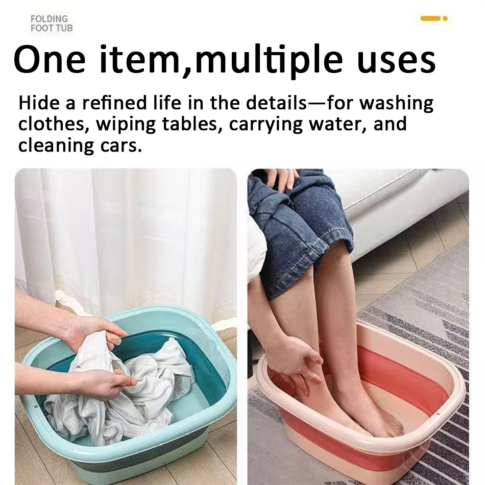 Foldable Foot Bath Tub–Portable, Covered Basin With Ergonomic Design, Silicone Thickening Suitable For Travel And Home Use thumbnail 6