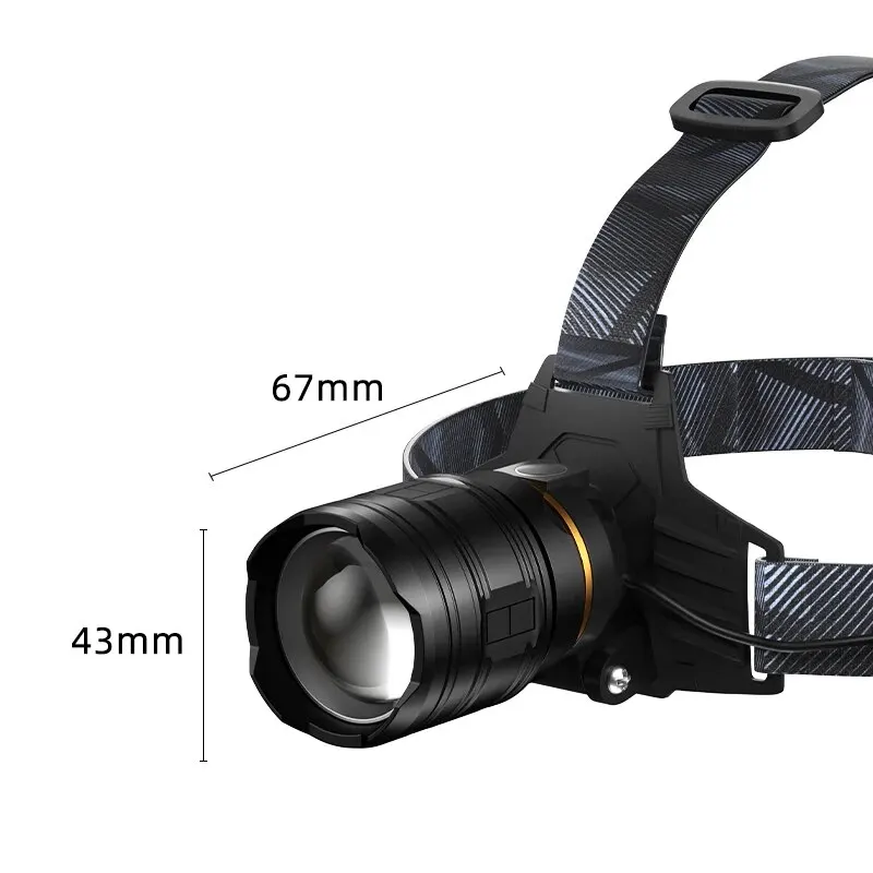 Powerful XHP360 LED Zoom Headlamp 36-LED 18650 Rechargeable Adjustable Bright Flashlight for Fishing Camping Hiking thumbnail 5