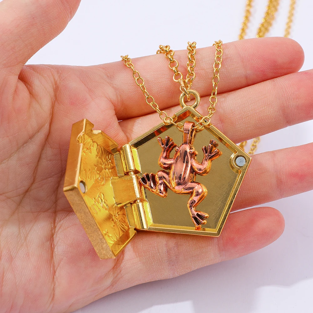 Anime Chocolate Frog Cosplay Necklace Cartoon Jewelry Accessory for Fans Collection Children's Birthday Gift Can Open thumbnail 3