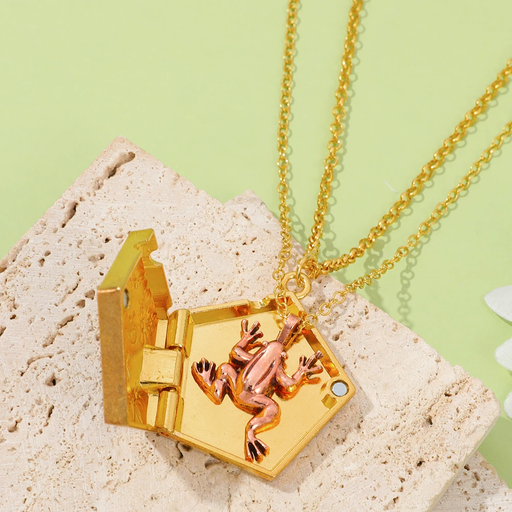 Anime Chocolate Frog Cosplay Necklace Cartoon Jewelry Accessory for Fans Collection Children's Birthday Gift Can Open thumbnail 4
