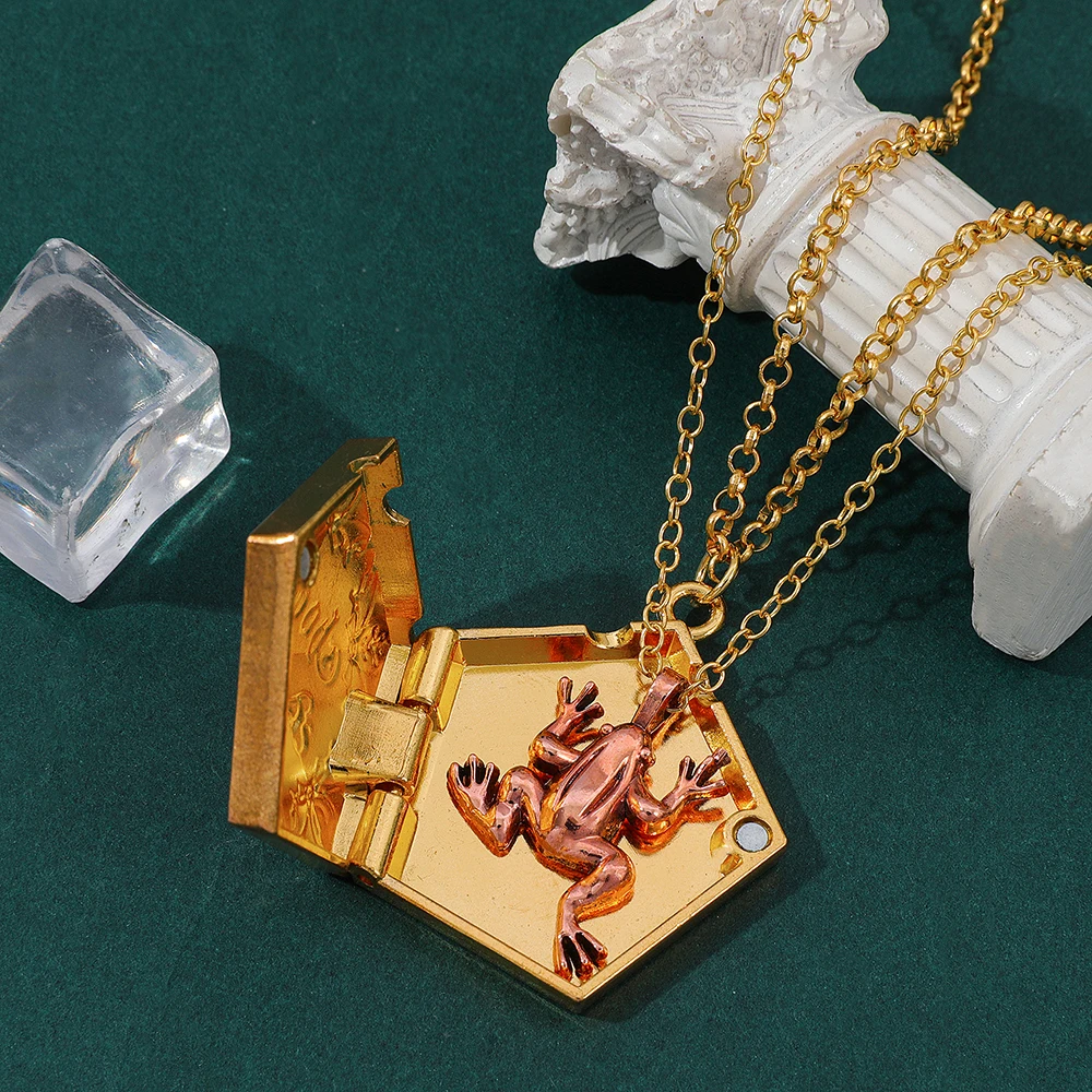 Anime Chocolate Frog Cosplay Necklace Cartoon Jewelry Accessory for Fans Collection Children's Birthday Gift Can Open thumbnail 2