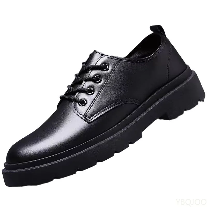Spring Autumn Men's Business Dress Shoes Black Casual Simple Comfortable Anti slip Wear resistant Round Head Men's Shoes thumbnail 6