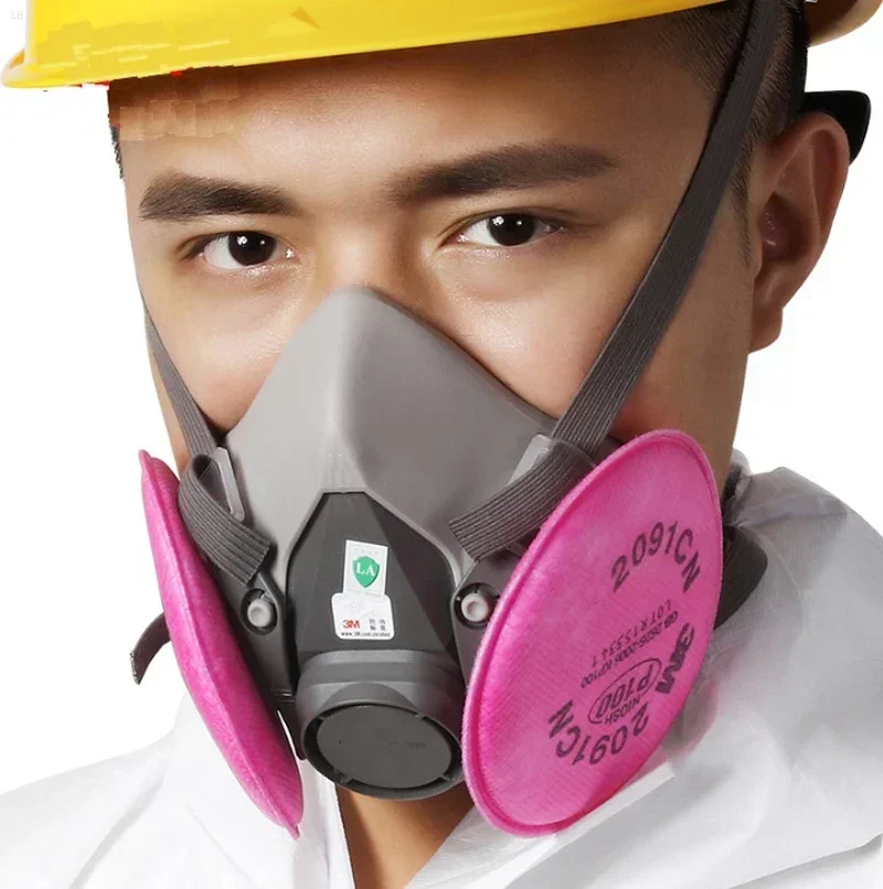 3M 6200 Gas Mask for Spray Paint Decoration Chemical Dust Mask Body Protect Toxic Steam Filter Respirator Reusable Half Mask thumbnail 6