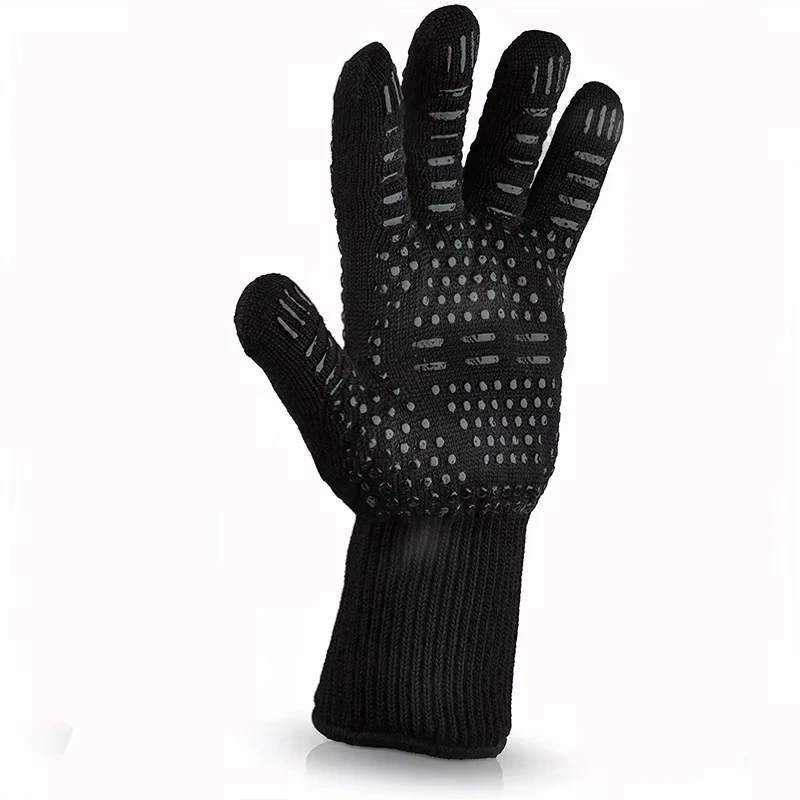 One Piece BBQ Gloves High Temperature Resistance Oven Mitts 500 800 Degrees Fireproof Barbecue Heat Insulation Microwave Gloves thumbnail 6