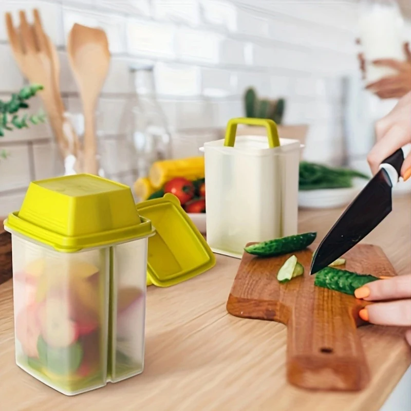 Reusable Food Storage Jars With Strainer For Mess-Free Storage Of Condiment Food-Easy To Open Lid Design Outdoor Tableware thumbnail 2