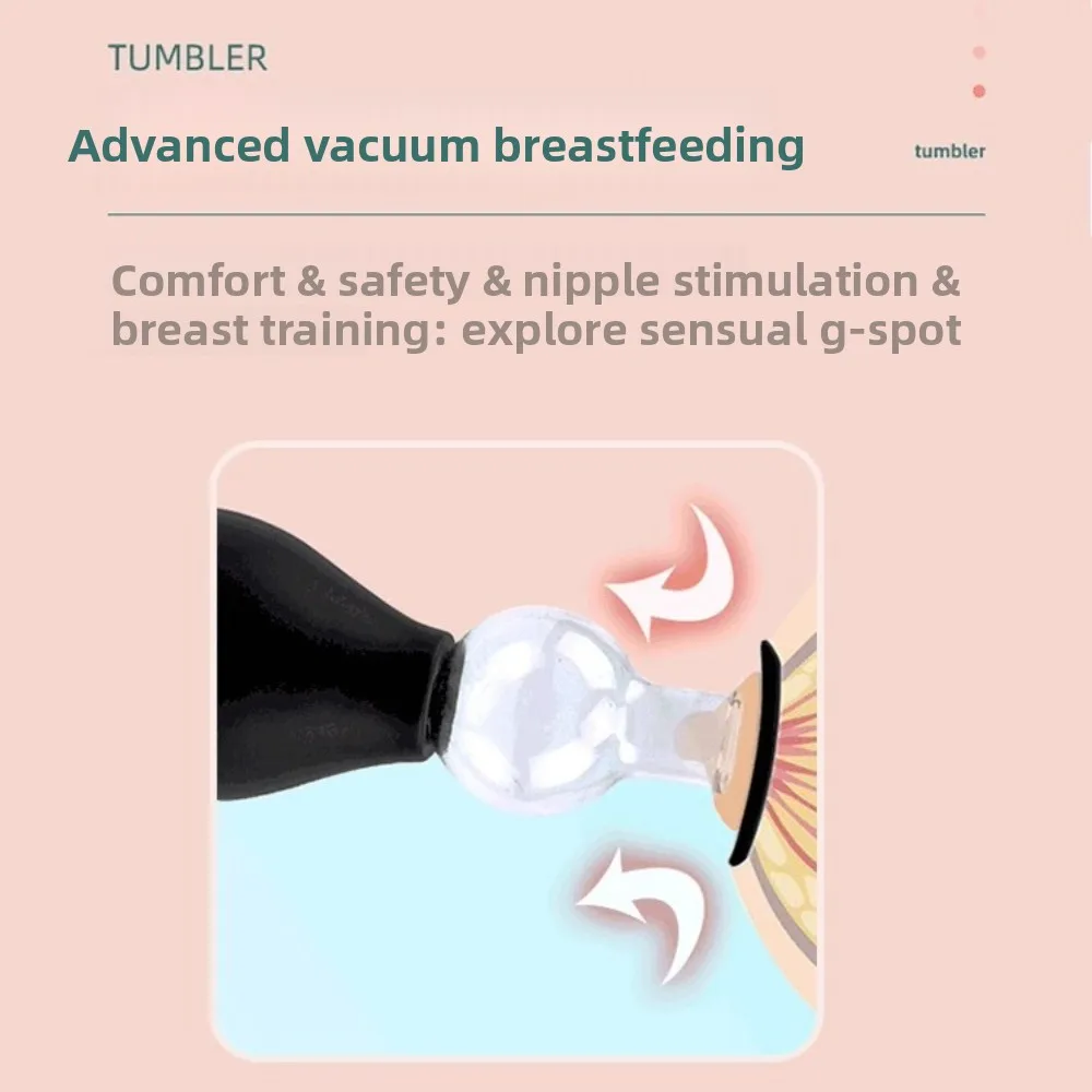 Nipple Sucker Wholesale Male Nipple Breast Pump Enlargement Vacuum Pump with 8 Rings Nipple Stimulator Adult Toys for Women 18+ thumbnail 2